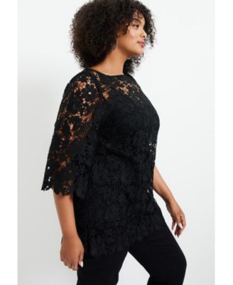 Women's June and Vie Allover Lace Top