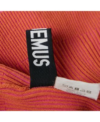 Women's Pink/orange Rib Knit La Maille Valensole Tank Top