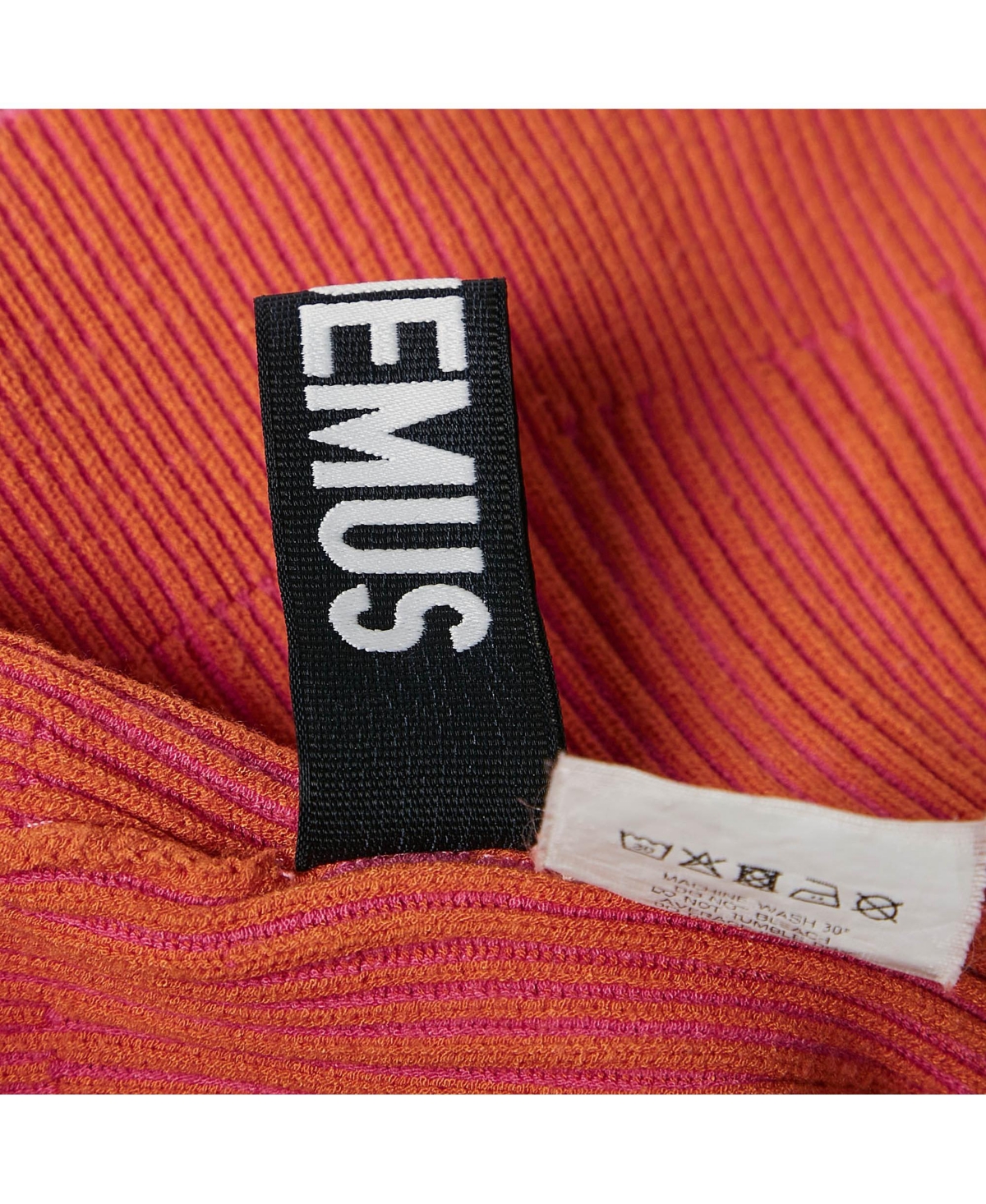 Pre-Owned Jacquemus Women's Pink/orange Rib Knit La Maille Valensole Tank Top