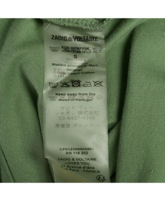 Women's Green Printed Cotton Zoe Citation T-Shirt