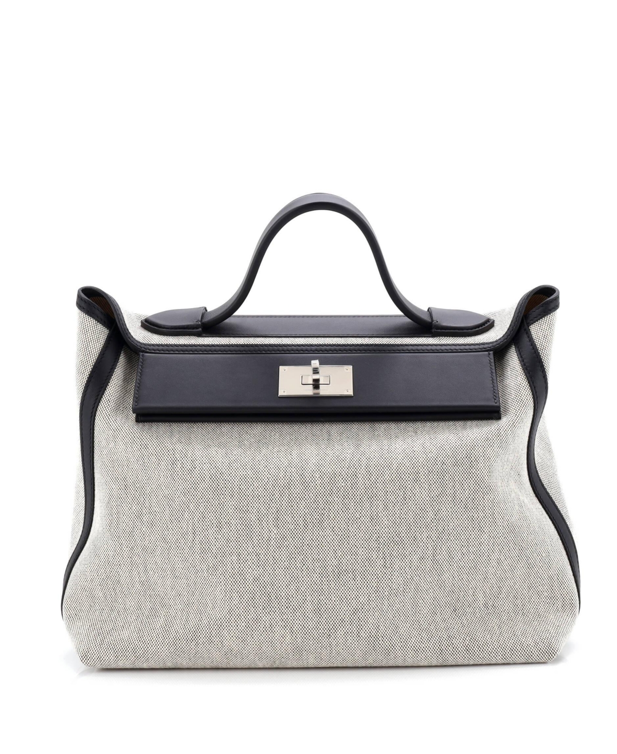 Pre-Owned HERMES 35 24/24 Bag Canvas and Swift