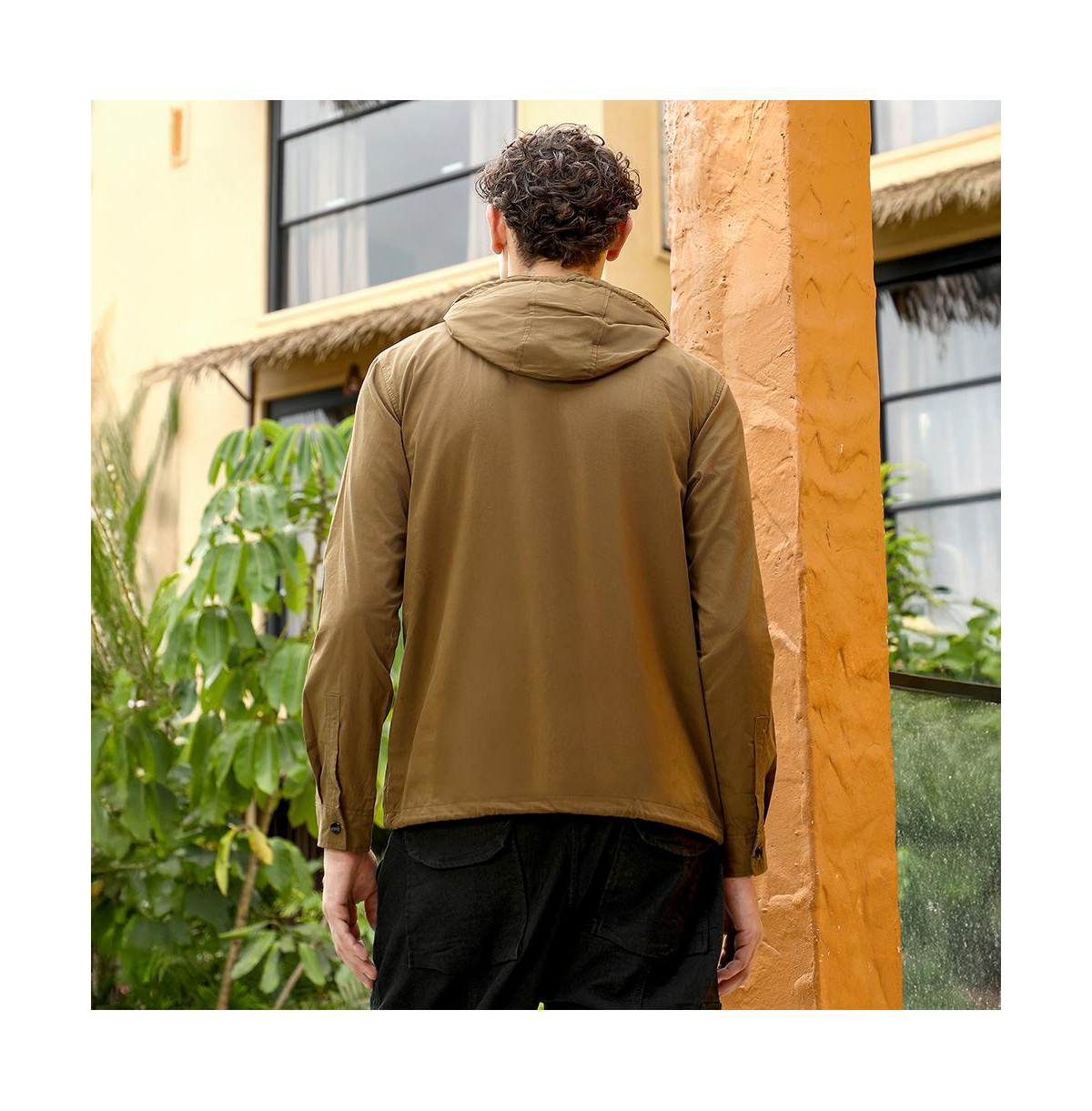 Campus Sutra Men's Olive Brown Utility-Hike Jacket