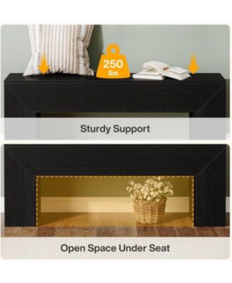 47" Farmhouse Wooden Bench – Perfect for entryway, dining room, hallway, or bedroom. Easy assembly