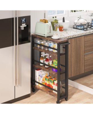 Slim Storage Cart, Narrow Rolling Carts with Wheels