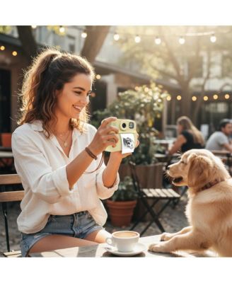 Instaprint Thermal Printing Camera, includes 3 Rolls of Thermal Printing Paper, Selfie Mode, and Neck Strap