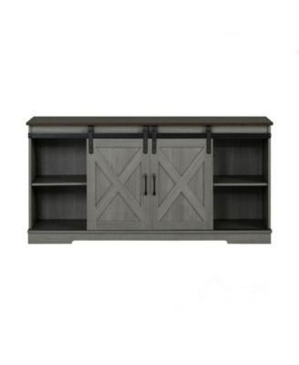 Two-Tone TV Stand Storage Cabinet