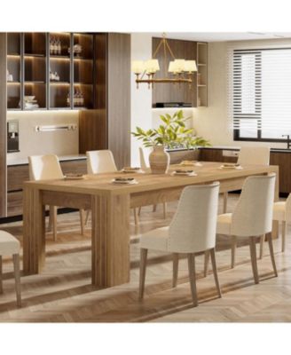 Large Rectangle Farmhouse Kitchen Table with Heavy-Duty Legs – Dining Table for 6–8