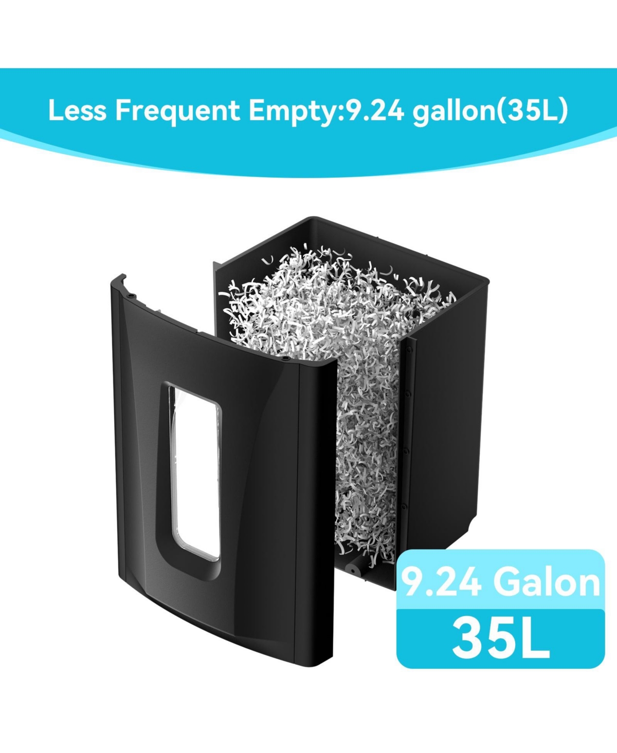 Mondawe 22-Sheet P-4 Heavy Duty Commercial Paper Shredder with 9.24 Gallon Pullout Bin