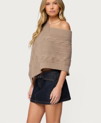 Women's Vickey Cable Knit Poncho