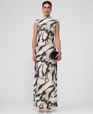 Women's Nina Mock-Neck Mesh Dress