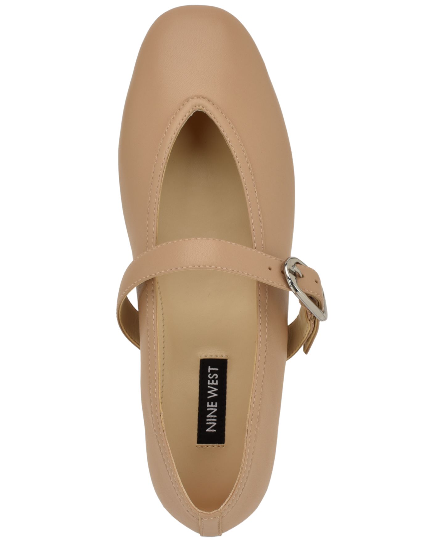 Женские балетки Nine West Vancee Mary Jane, цвет: Рыжевато-коричневый кожаный — фото 4
