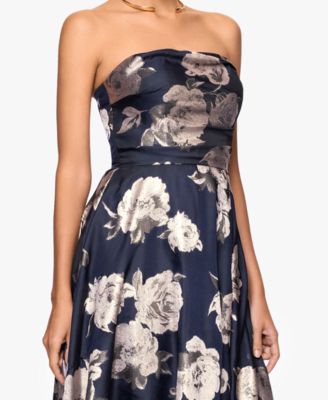 Petite Strapless A-Line Long Dress