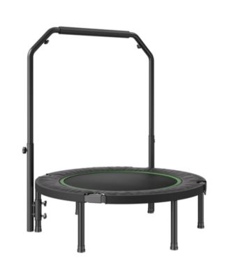 Foldable Mini Trampoline 40" Fitness Rebounder with Adjustable Handle