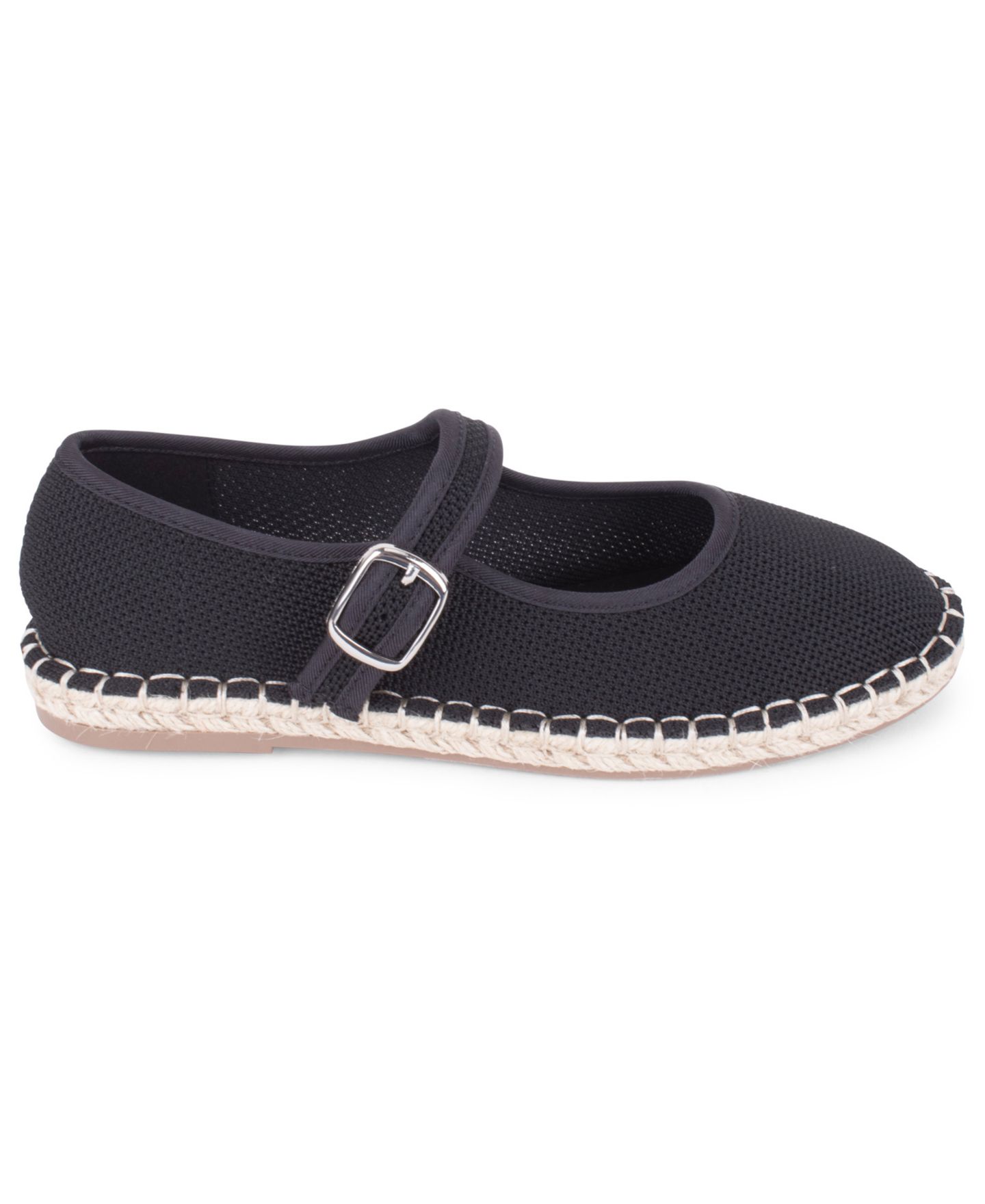 Женские балетки Tahari Willow Mary Jane Espadrille Flats, цвет: Чёрный — фото 2