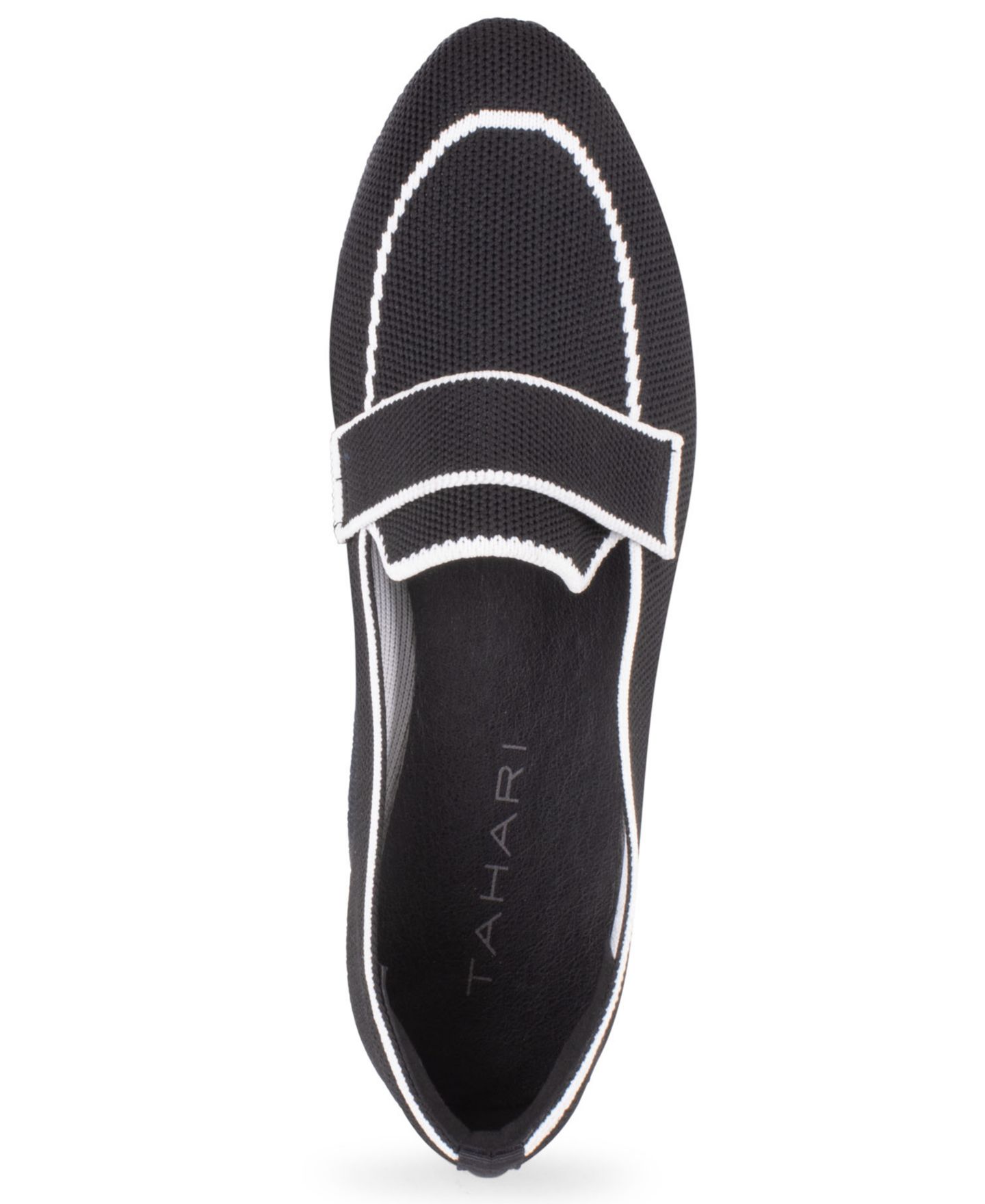 Женские туфли Tahari Stockholm Slip-On, цвет: Чёрный / Слоновая кость — фото 4
