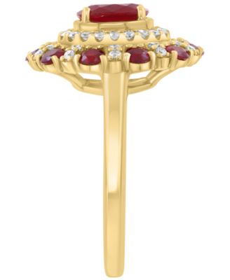 Ruby (1-5/8 ct. t.w.) & Diamond (1/3 ct. t.w.) Ring in 14k Rose Gold