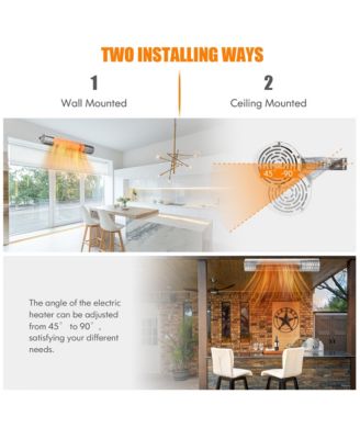 1500W Wall-Mounted Infrared Heater Indoor & Outdoor Electric Heater