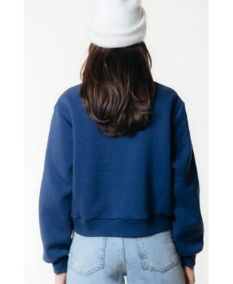 Women's Uni Logo Wave Relaxed Zip Sweat