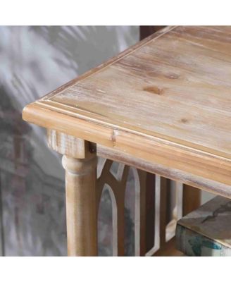 Console Table with Arched Cut-Outs, 47.24" MDF and Fir Entryway Table for Living Spaces