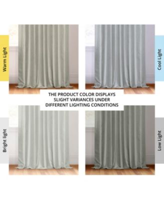 French Pleat Vintage Textured Faux Dupioni Silk Blackout Curtain