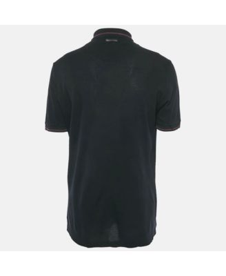 Men's Bird Applique Cotton Pique Polo T-Shirt