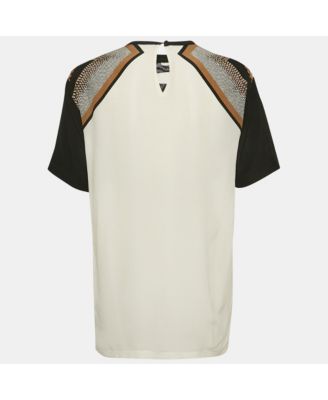 Women's Printed Silk Short Sleeve Top