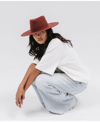 Dakota Wide Brim Felt Hat with Triangle Crown