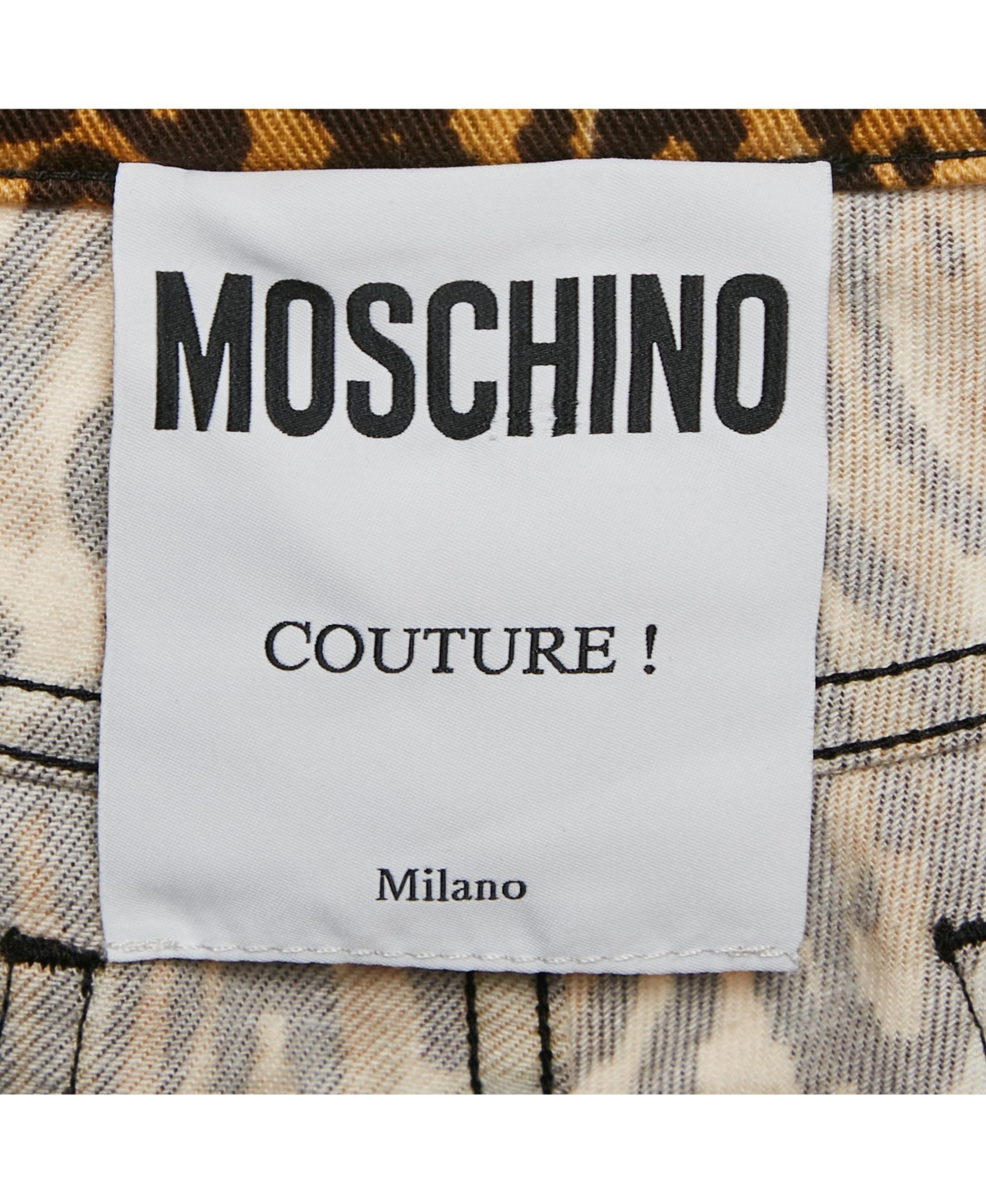 Pre-Owned Moschino Women's Couture Leopard Print Cotton Pants