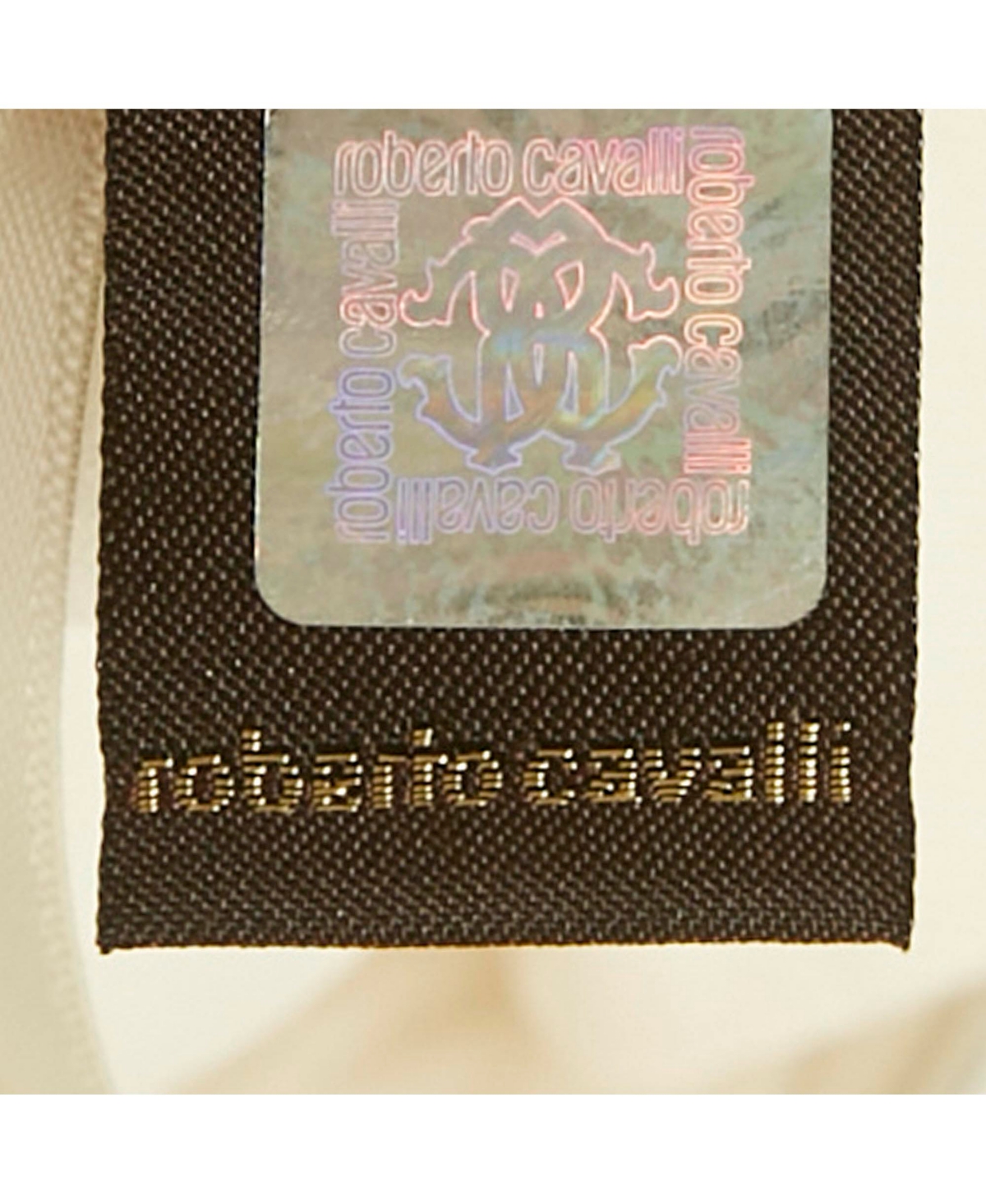 Pre-Owned Roberto Cavalli Women's White Crepe Flared Leg Pants