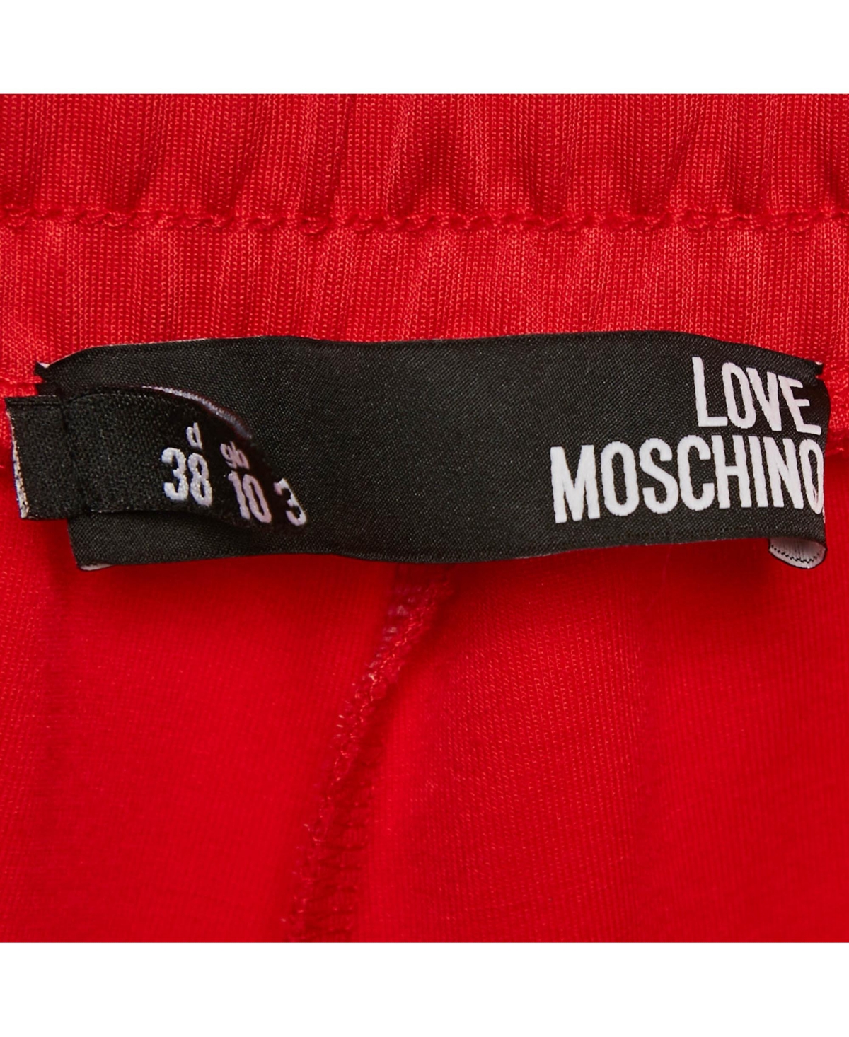 Pre-Owned Love Moschino Women's Red Jersey Track Trouser