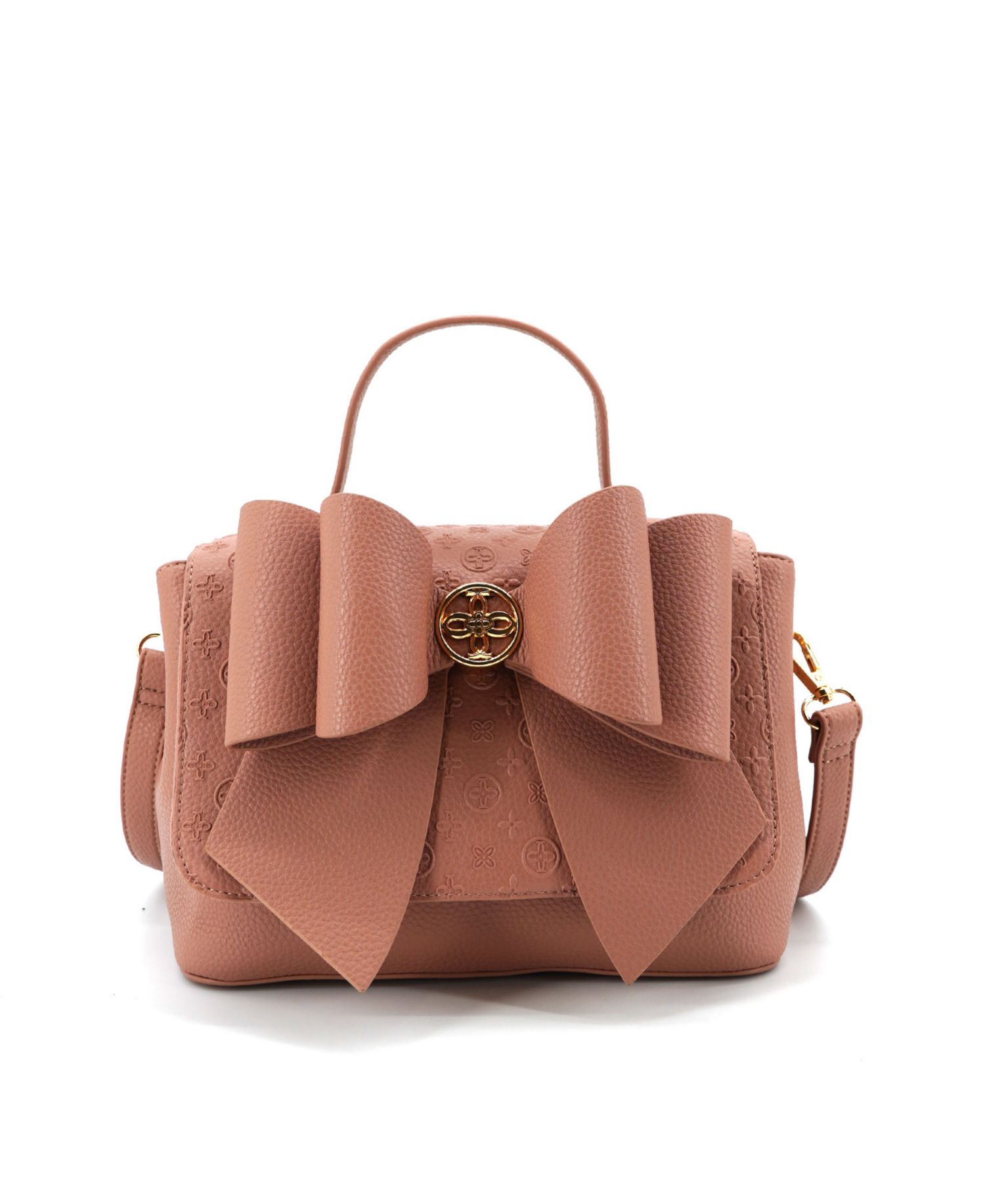 Noble Cross-Bow Embossed Small Satchel Bag