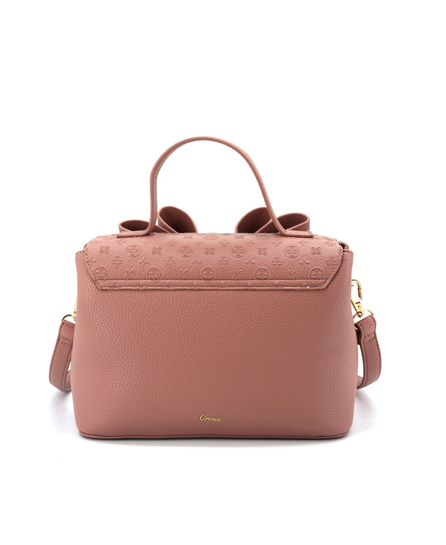 Noble Cross-Bow Embossed Small Satchel Bag