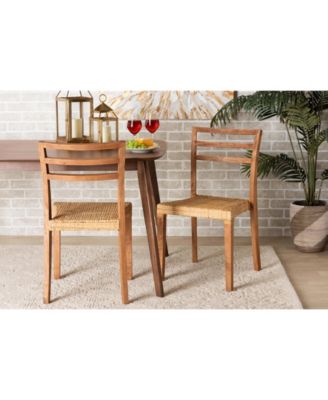 Arthur 2-Pc. Wood Mid-Century Dining Chair Set