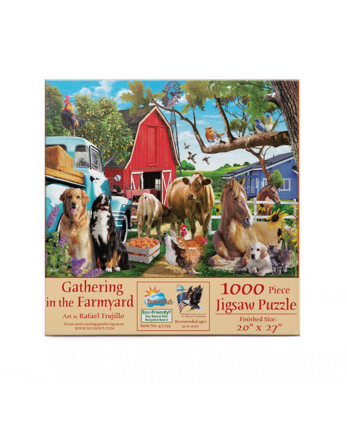 SunsOut Gathering in the Farmyard 1000 piece Jigsaw Puzzle for Adults