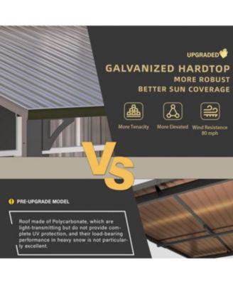 10'X10' Hardtop Gazebo Outdoor Pergola Lean to Metal Pergolas