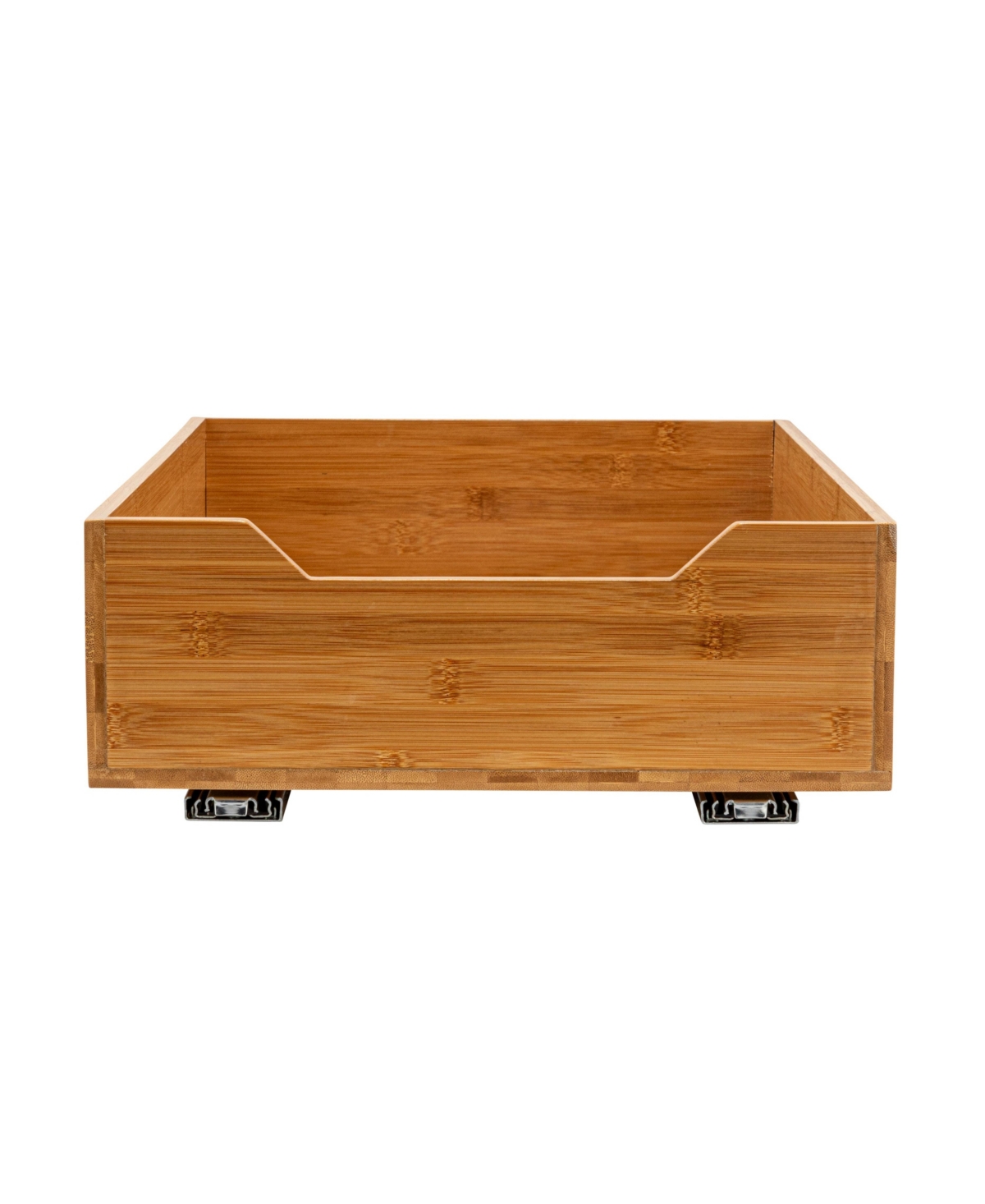 Household Essentials Glidez Bamboo Pull-Out Storage Organizer, 1-Tier Design, Natural