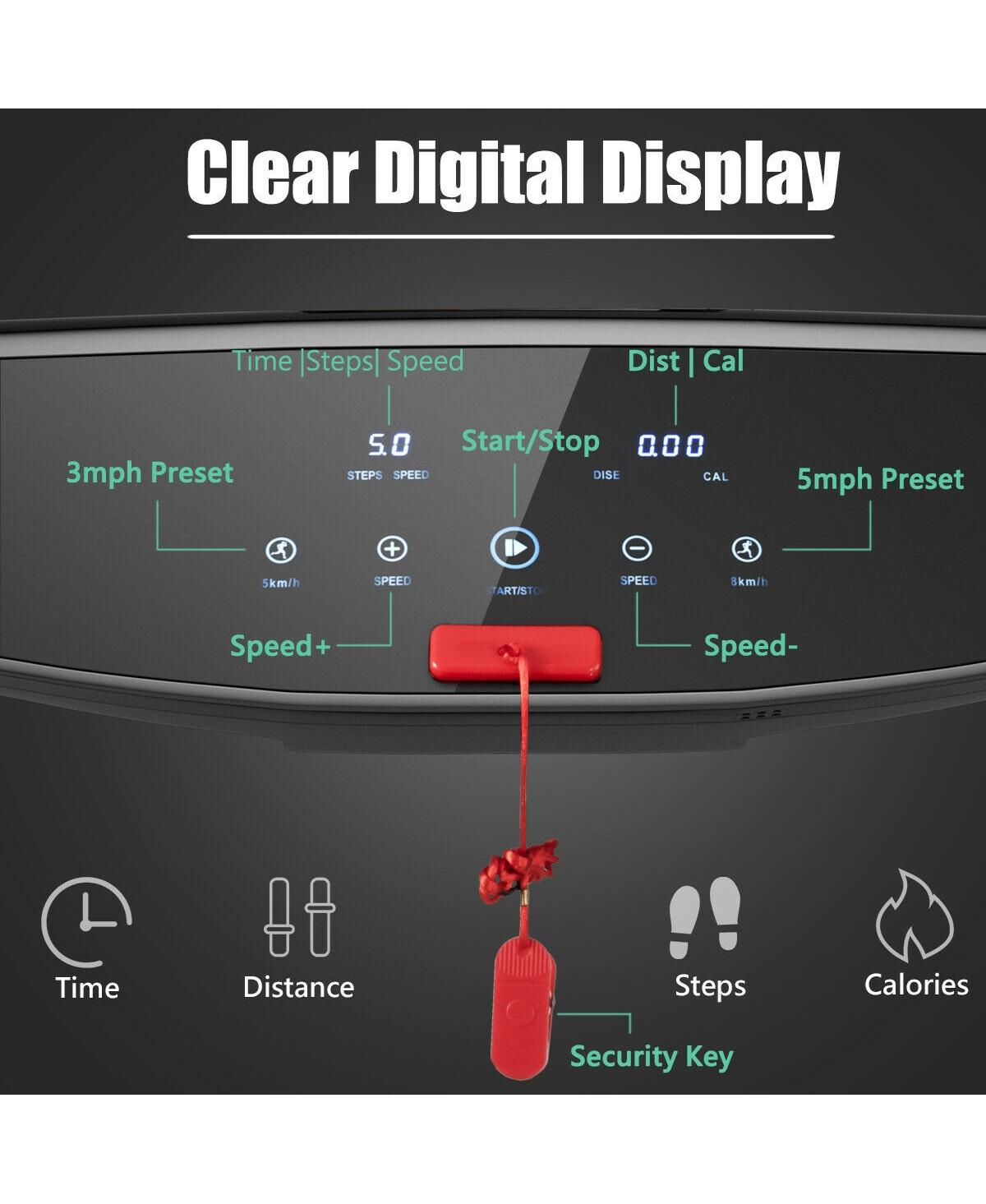 Skonyon 3HP Electric Folding Treadmill with Bluetooth Speaker