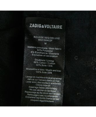 Women's Deluxe Black/gold Sequin Rousse Mini Dress