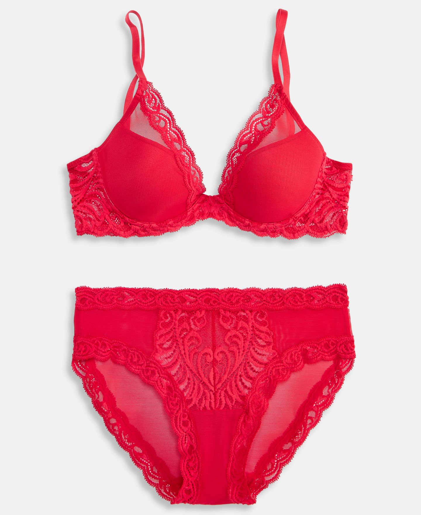 Бра-хипстер Contour, кружево, полупрозрачная ткань — Natori, цвет: Чёрный — фото 2