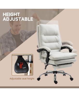 Microfibre Massage Office Chair with Heat, Reclining, Light