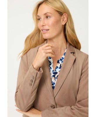 Women's Faux Suede Blazer