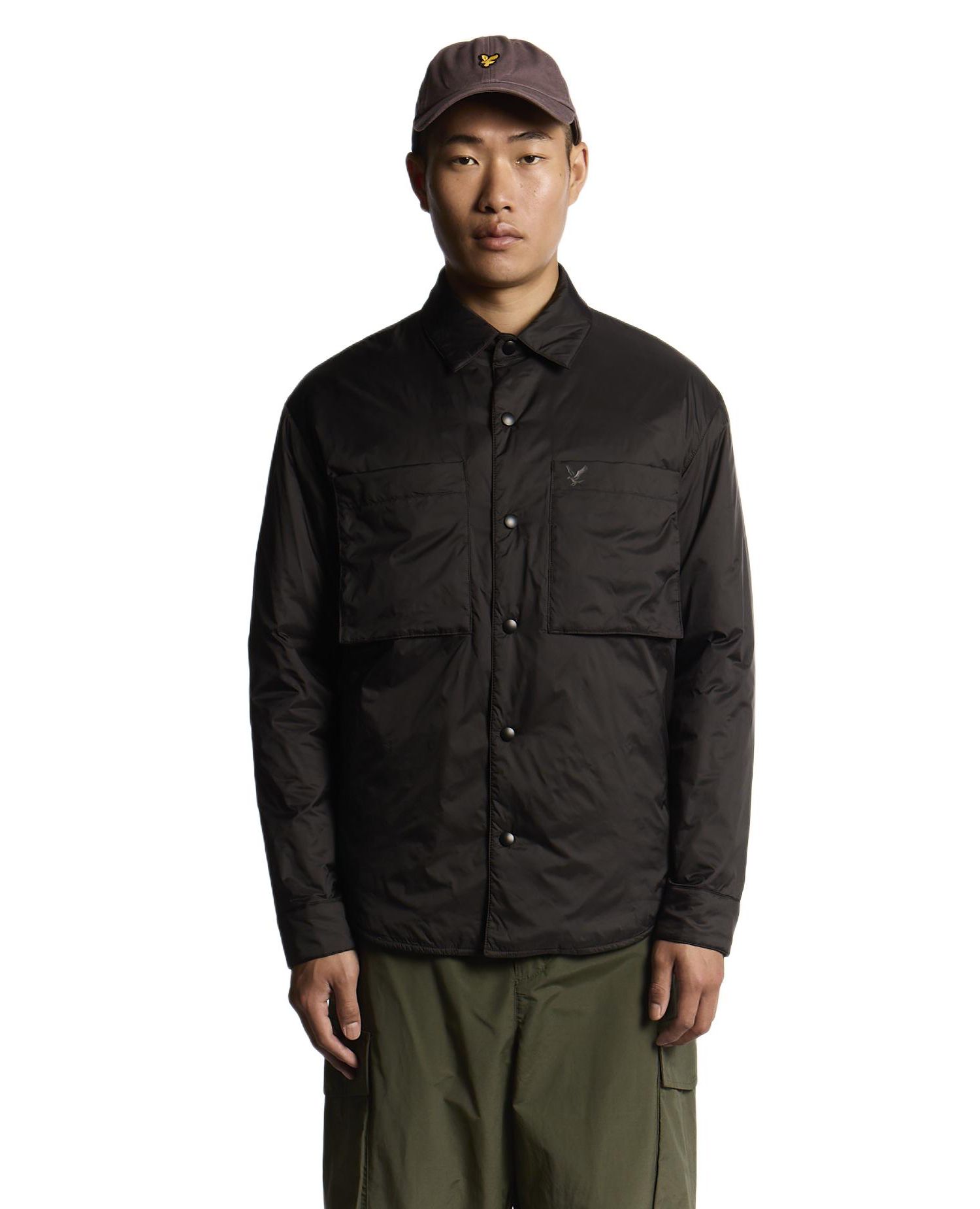 Men's Long Sleeve Collared Insulated Overshirt