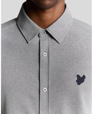 Men's Jacquard Stripe Long Sleeve Shirt