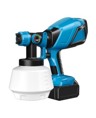 Cordless Paint Sprayer, 1000W HVLP System, 1200ml, 5 Copper Nozzles, Dual Batteries, Lightweight for Furniture & Home Projects