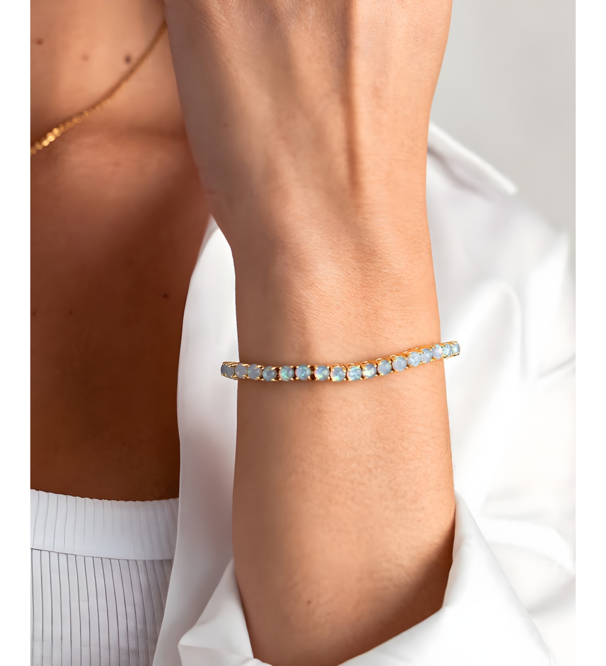 Mint & Lily Blue Opal Tennis Bracelet