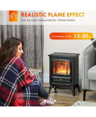 Electric Fireplace Heater with Realistic LED Flames