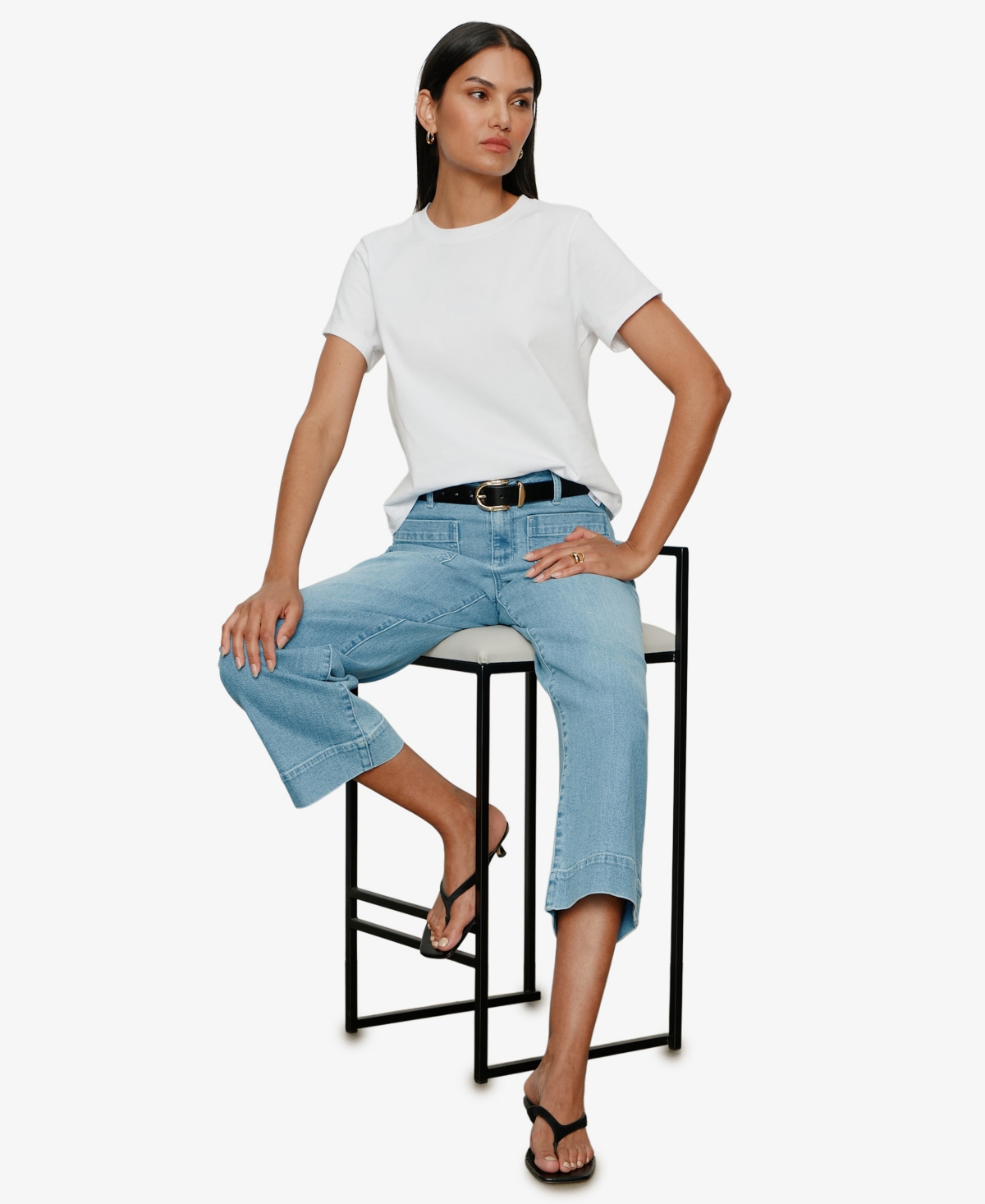 Sanctuary Women's The Marine Comfort-Stretch Wide-Leg Jeans