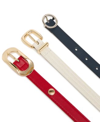 Women's Faux Suede 3-Pc Wide Reversible Belt