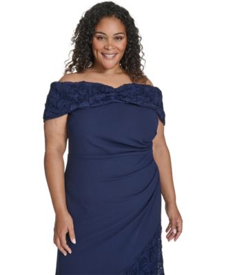 Plus Size Off-The Shoulder Mermaid Gown