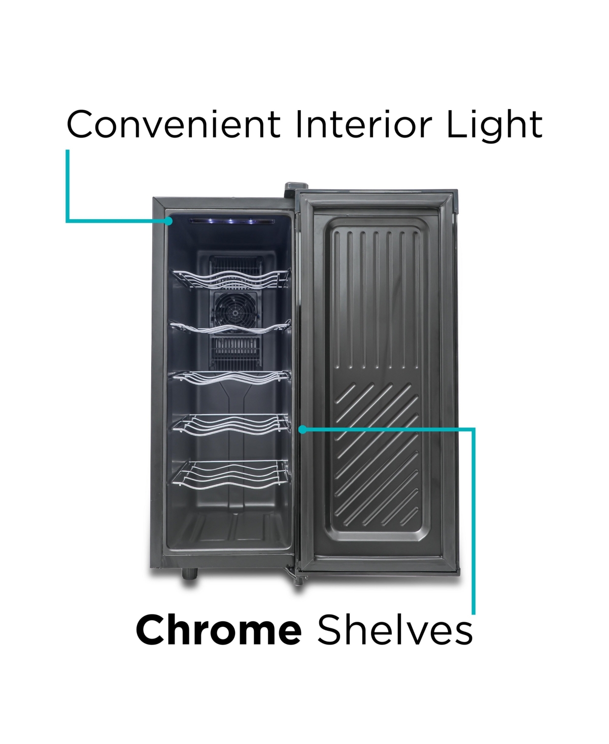 12 Bottle Capacity Wine CellarMirror Door